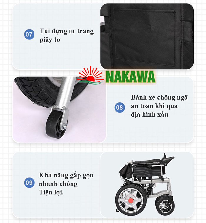 Xe Lăn Điện Đa Năng Nakawa NK-L03 44